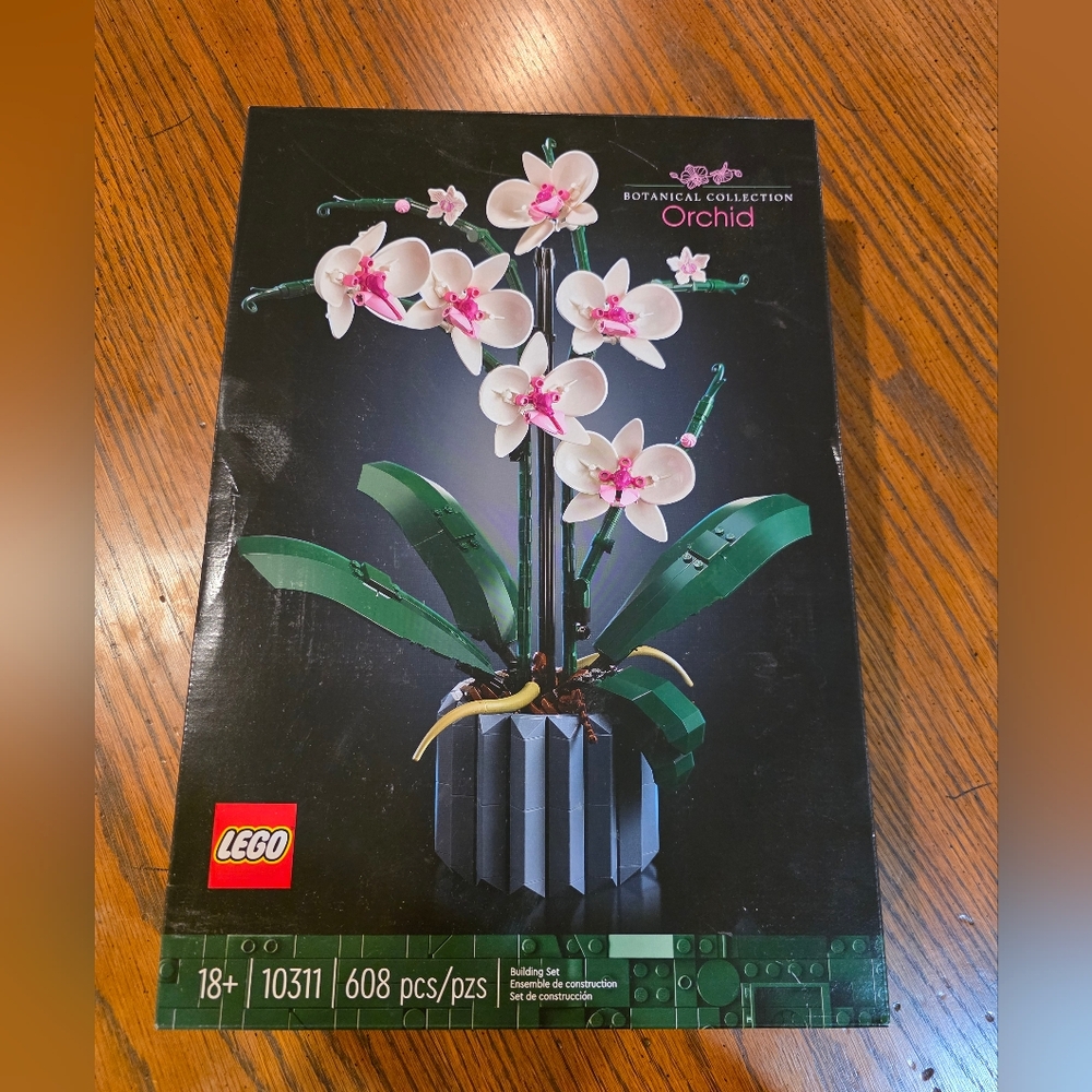 lego orchid, still in box